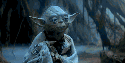 Yoda nodding wisely on Dagobah